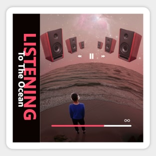 Listening To The Ocean Sticker